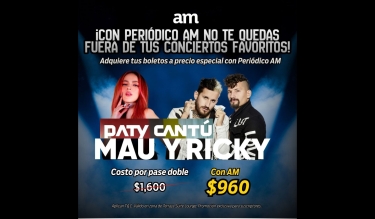 Pop para cantar y disfrutar con Paty Cantú y Mau y Ricky  - Terraza Suite Lounge (https://buy.stripe.com/8x25kE6WE0361e318vefC2s)